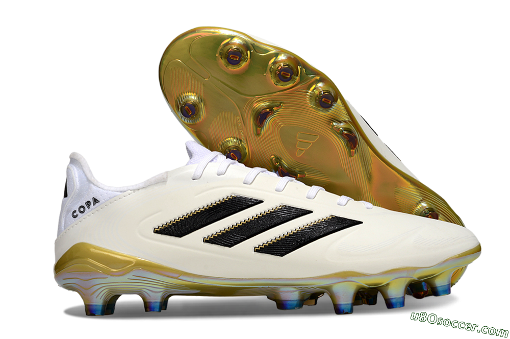 Adidas Copa Pure 3 Elite FG Firm Ground Soccer Cleats - Beige/Black/Gold 1