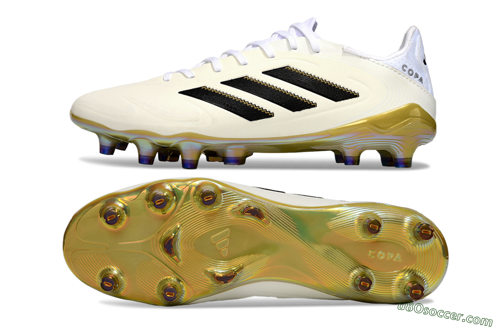 Adidas Copa Pure 3 Elite FG Firm Ground Soccer Cleats - Beige/Black/Gold 0