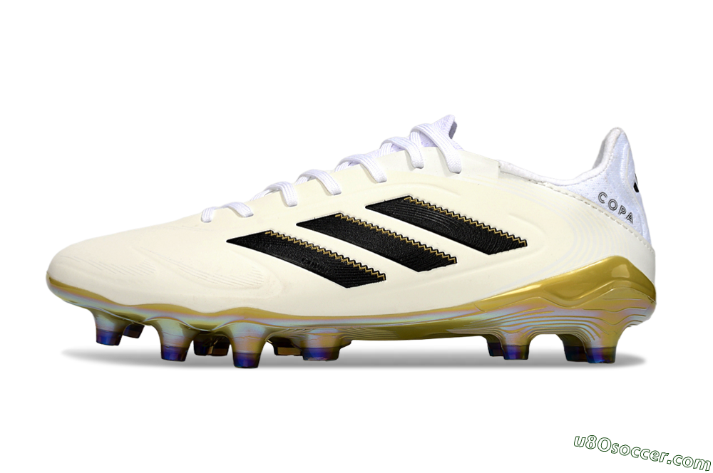 Adidas Copa Pure 3 Elite FG Firm Ground Soccer Cleats - Beige/Black/Gold 2