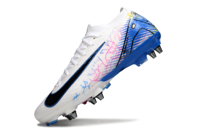 Nike Air Zoom Mercurial Vapor 16 Elite SG Soft Ground Soccer Cleats - White/Black/Blue