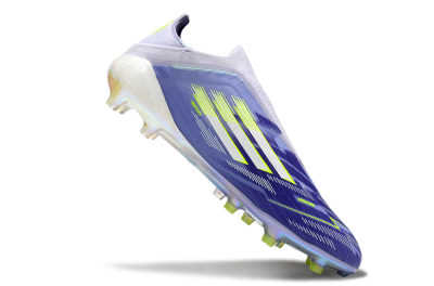 Adidas F50+ Elite Laceless FG Firm Ground Soccer Cleats - Blue/White/Yellow