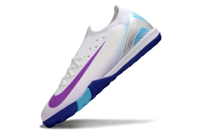 Nike Air Zoom Mercurial Vapor 16 Elite TF Artificial Turf Soccer Shoes - White/Purple/Silver