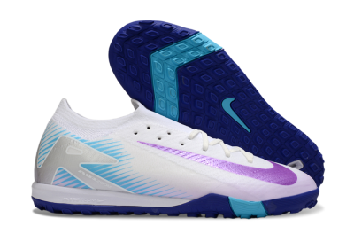Nike Air Zoom Mercurial Vapor 16 Elite TF Artificial Turf Soccer Shoes - White/Purple/Silver
