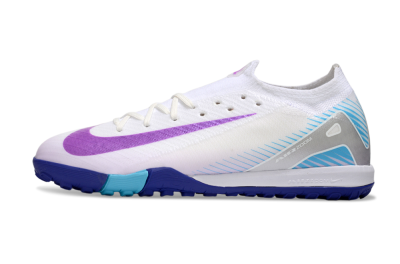 Nike Air Zoom Mercurial Vapor 16 Elite TF Artificial Turf Soccer Shoes - White/Purple/Silver