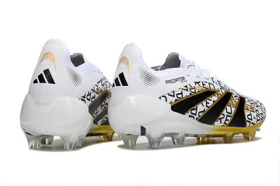 Adidas Predator 25 Elite FG Firm Ground Soccer Cleats - White/Gold/Black