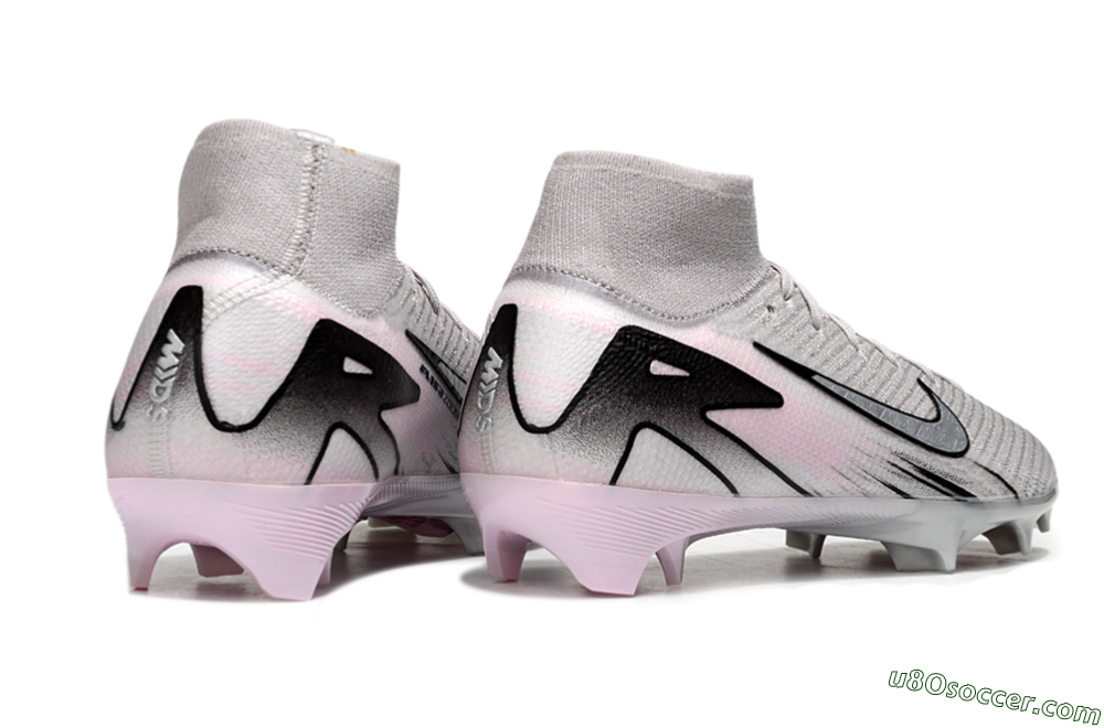 Nike Air Zoom Mercurial Superfly 10 Elite FG Firm Ground Soccer Cleats - Grey/Black/Pink 6