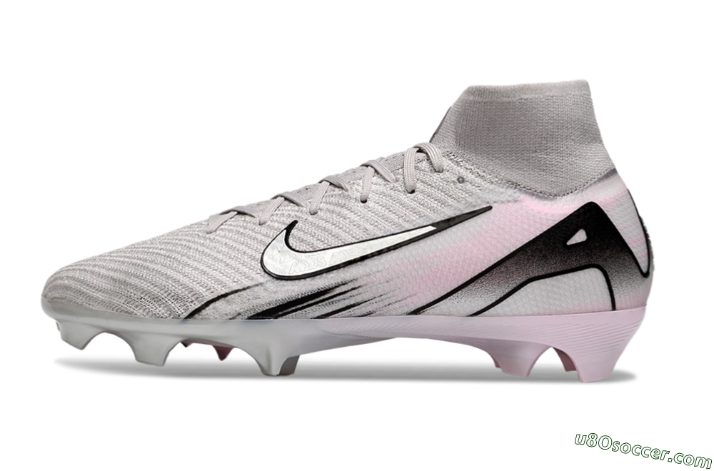 Nike Air Zoom Mercurial Superfly 10 Elite FG Firm Ground Soccer Cleats - Grey/Black/Pink 2