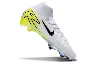 Nike Air Zoom Mercurial Superfly 10 Elite FG Firm Ground Soccer Cleats - White/Black/Yellow