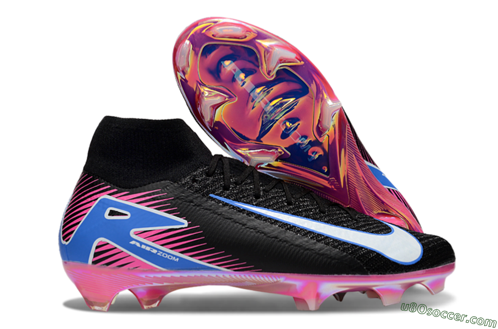 Nike Air Zoom Mercurial Superfly 10 Elite FG Firm Ground Soccer Cleats - Black/White/Blue/Pink 1