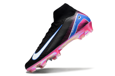 Nike Air Zoom Mercurial Superfly 10 Elite FG Firm Ground Soccer Cleats - Black/White/Blue/Pink