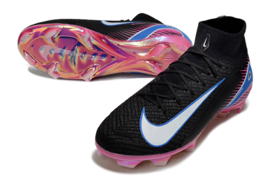 Nike Air Zoom Mercurial Superfly 10 Elite FG Firm Ground Soccer Cleats - Black/White/Blue/Pink