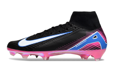 Nike Air Zoom Mercurial Superfly 10 Elite FG Firm Ground Soccer Cleats - Black/White/Blue/Pink