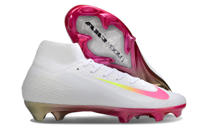 Nike Air Zoom Mercurial Superfly 10 Elite FG Firm Ground Soccer Cleats - White/Pink/Yellow
