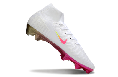 Nike Air Zoom Mercurial Superfly 10 Elite FG Firm Ground Soccer Cleats - White/Pink/Yellow