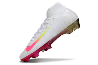 Nike Air Zoom Mercurial Superfly 10 Elite FG Firm Ground Soccer Cleats - White/Pink/Yellow