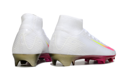 Nike Air Zoom Mercurial Superfly 10 Elite FG Firm Ground Soccer Cleats - White/Pink/Yellow