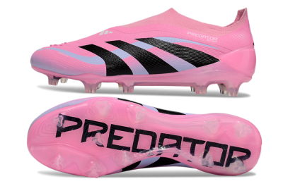 Adidas Predator 25 Elite Laceless FG Firm Ground Soccer Cleats - Pink/Black/Blue
