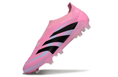 Adidas Predator 25 Elite Laceless FG Firm Ground Soccer Cleats - Pink/Black/Blue