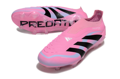 Adidas Predator 25 Elite Laceless FG Firm Ground Soccer Cleats - Pink/Black/Blue