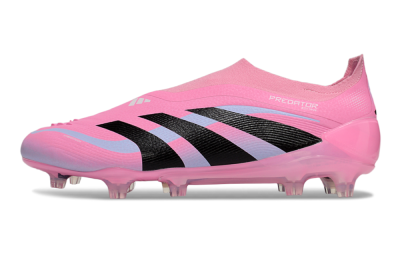 Adidas Predator 25 Elite Laceless FG Firm Ground Soccer Cleats - Pink/Black/Blue