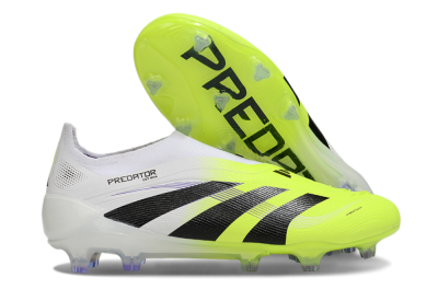 Adidas Predator 25 Elite Laceless FG Firm Ground Soccer Cleats - Yellow/White/Black