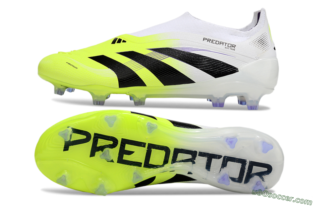 Adidas Predator 25 Elite Laceless FG Firm Ground Soccer Cleats - Yellow/White/Black 0