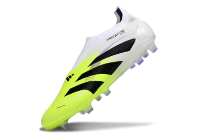 Adidas Predator 25 Elite Laceless FG Firm Ground Soccer Cleats - Yellow/White/Black