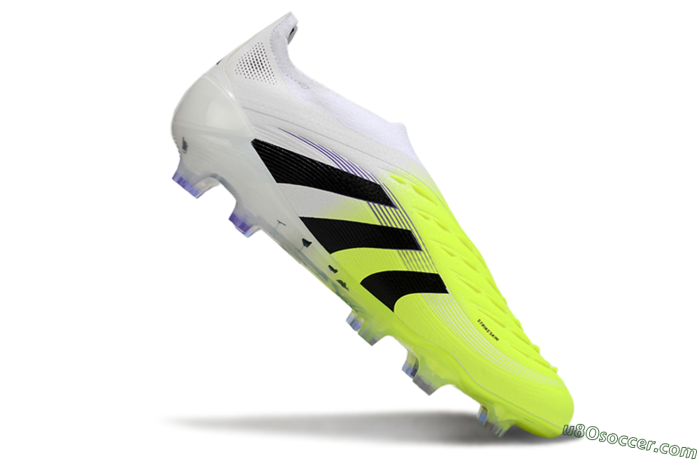 Adidas Predator 25 Elite Laceless FG Firm Ground Soccer Cleats - Yellow/White/Black 4