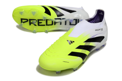 Adidas Predator 25 Elite Laceless FG Firm Ground Soccer Cleats - Yellow/White/Black