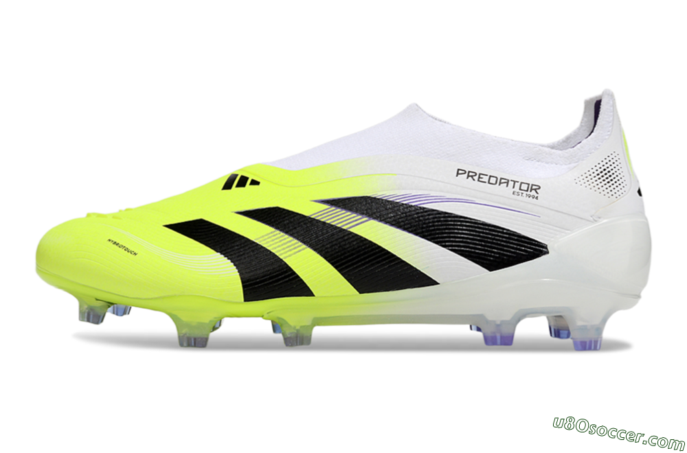 Adidas Predator 25 Elite Laceless FG Firm Ground Soccer Cleats - Yellow/White/Black 2