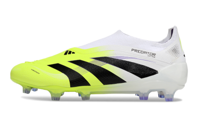 Adidas Predator 25 Elite Laceless FG Firm Ground Soccer Cleats - Yellow/White/Black