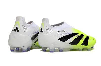 Adidas Predator 25 Elite Laceless FG Firm Ground Soccer Cleats - Yellow/White/Black