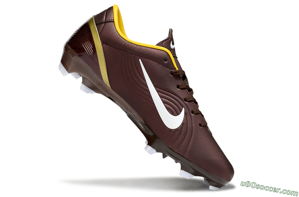 Nike Mercurial Vapor 1 Elite FG Firm Ground Soccer Cleats - Brown/White/Yellow 4