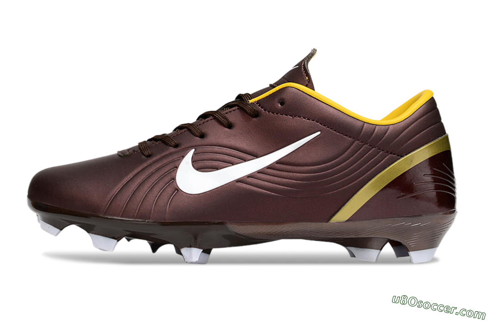 Nike Mercurial Vapor 1 Elite FG Firm Ground Soccer Cleats - Brown/White/Yellow 2