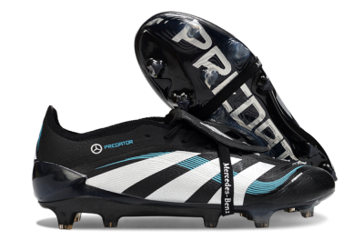 Adidas Predator 25 Elite Foldover Tongue FG Firm Ground Soccer Cleats - Black/White/Jade