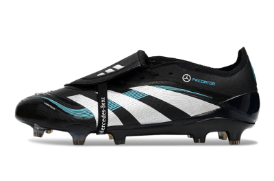 Adidas Predator 25 Elite Foldover Tongue FG Firm Ground Soccer Cleats - Black/White/Jade