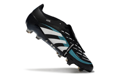 Adidas Predator 25 Elite Foldover Tongue FG Firm Ground Soccer Cleats - Black/White/Jade