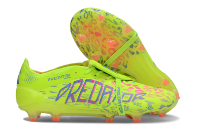 Adidas Predator 25 Elite Foldover Tongue FG Firm Ground Soccer Cleats - Yellow/Blue/Red