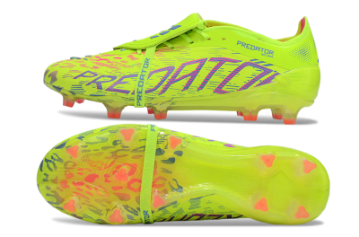 Adidas Predator 25 Elite Foldover Tongue FG Firm Ground Soccer Cleats - Yellow/Blue/Red