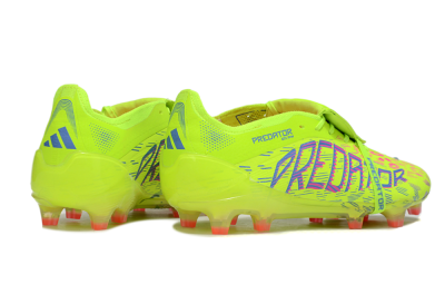 Adidas Predator 25 Elite Foldover Tongue FG Firm Ground Soccer Cleats - Yellow/Blue/Red
