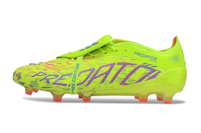 Adidas Predator 25 Elite Foldover Tongue FG Firm Ground Soccer Cleats - Yellow/Blue/Red