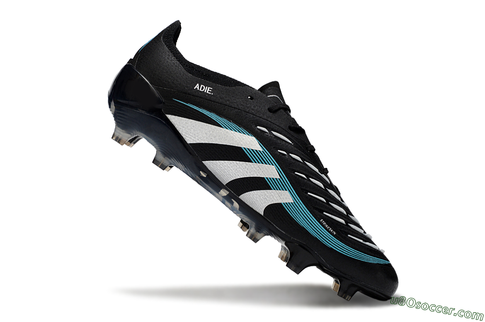 Adidas Predator 25 Elite FG Firm Ground Soccer Cleats - Black/White/Jade 4