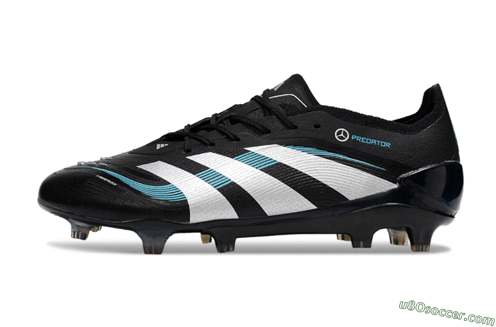 Adidas Predator 25 Elite FG Firm Ground Soccer Cleats - Black/White/Jade 2