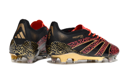 Adidas Predator 25 Elite FG Firm Ground Soccer Cleats - Black/Red/Gold