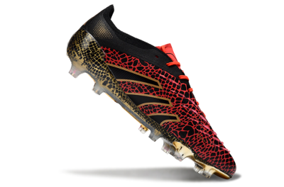 Adidas Predator 25 Elite FG Firm Ground Soccer Cleats - Black/Red/Gold