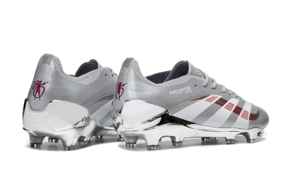 Adidas Predator 25 Elite FG Firm Ground Soccer Cleats - Silver/Red