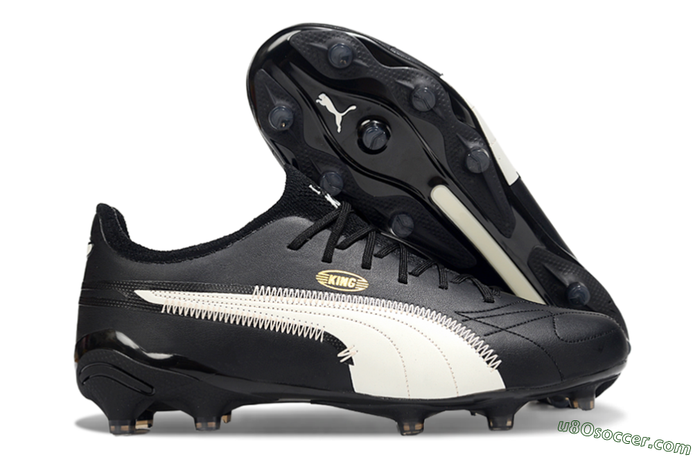 AOF x Puma King Ultimate FG Firm Ground Soccer Cleats - Black/White 1