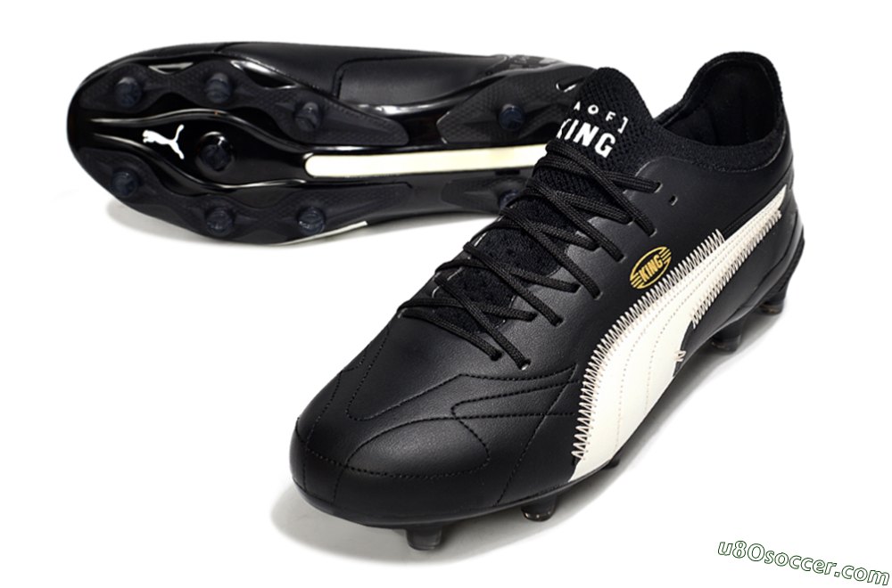 AOF x Puma King Ultimate FG Firm Ground Soccer Cleats - Black/White 3