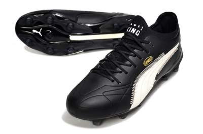 AOF x Puma King Ultimate FG Firm Ground Soccer Cleats - Black/White