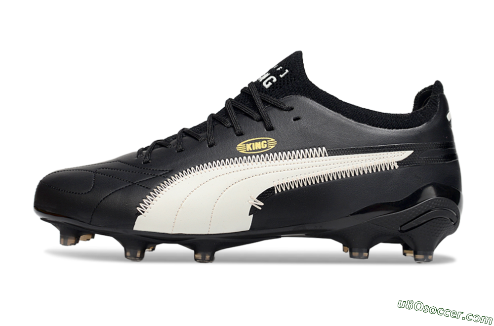 AOF x Puma King Ultimate FG Firm Ground Soccer Cleats - Black/White 2